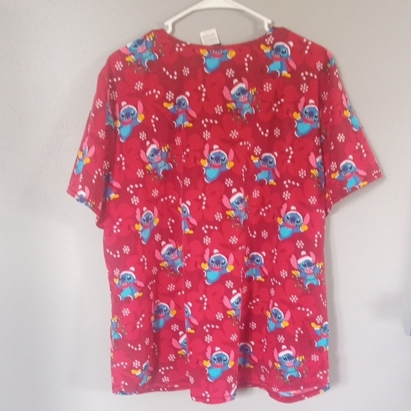 Disney Stitch Christmas Scrub Top Size XXL - Picture 4 of 5